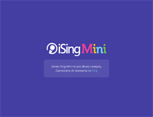 Tablet Screenshot of mini.ising.pl